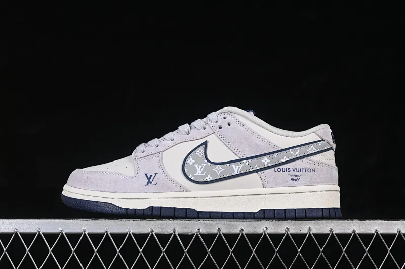 All categories Nk SB Dunk Series Nk SB Dunk Low High-end customized low-top sneakers Nike SB Dunk Low LV co-branded haze blue Anniversary high-end customized low-top casual sneakers DN3168-005